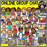 Online Group Chat Clip Art Set DISTANCE LEARNING {Educlips