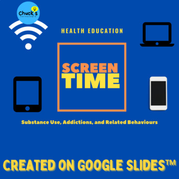 Preview of Online Health - Excessive Screen Time on Google Slides™