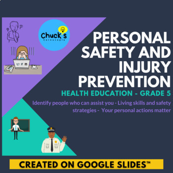 Preview of Online Health - Personal Safety and Injury Prevention - Gr. 5 on Google Slides™