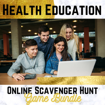 Preview of Online Health Scavenger Hunt Games Bundle