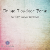 Online IEP Domain Teacher Form