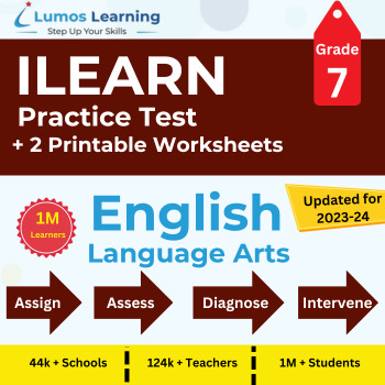 Preview of Online ILEARN Practice Tests + Worksheets, Grade 7 ELA - ILEARN Test Prep