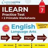Online ILEARN Practice Tests + Worksheets, Grade 7 ELA - I