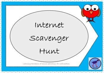 Preview of Online Internet Scavenger Hunt for Elementary/Primary (Google Slides format)