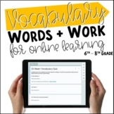 Online Learning 1st Quarter | Middle School Vocabulary Wor