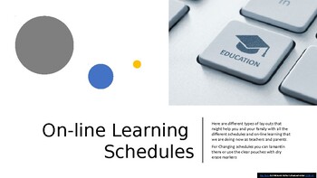 Preview of Online Learning Schedule