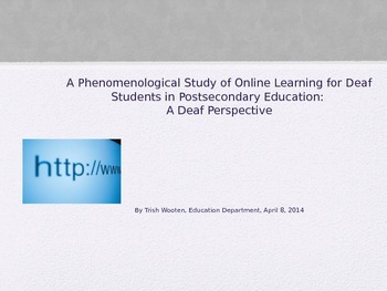 Preview of Online Learning for Deaf Students in Postsecondary Education: A Deaf Perspective