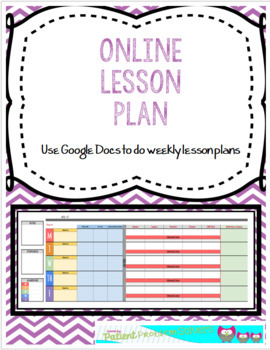 Preview of Online Lesson Planner