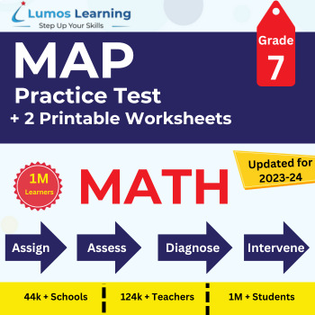 Preview of Online MAP Practice Tests + Worksheets, Grade 7 MATH - MAP Test Prep
