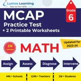 Online MCAP Practice Tests + Worksheets, Grade 6 MATH - MC