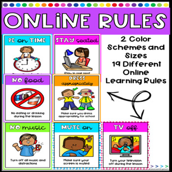Virtual Learning Classroom Rules by Reading with Be