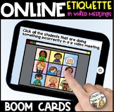 Online Meetings Behaviour Expectations BOOM CARDS- DISTANC