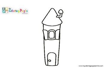 rapunzel tower coloring page