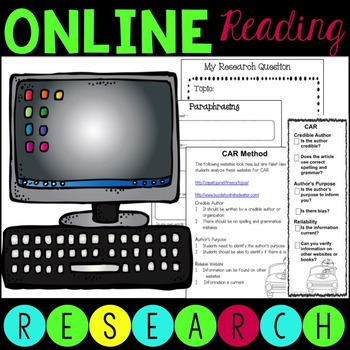 Preview of Distance Learning Online Research - Informational and Argumentative Writing
