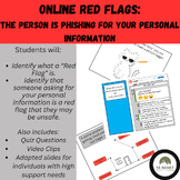 Online Red Flags: Person phishing for personal information