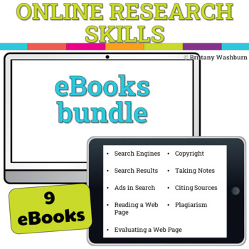 Preview of Online Research Skills Booklets Bundle