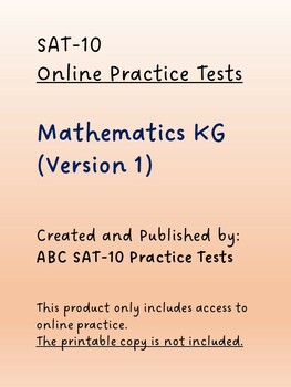 Preview of Online SAT-10 Practice Test (Mathematics KG-Set 1)