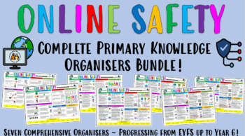 Preview of Online Safety Complete Primary Knowledge Organizers Bundle!