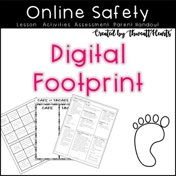 science computer for worksheet grade 1 Digital Online Safety Lesson Plan Footprint by