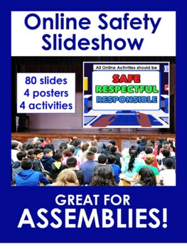 Preview of Online Safety Slideshow (cyberbullying) ASSEMBLIES Gr: K-8 & 4 bonus activities