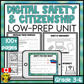 Preview of Online Safety and Digital Citizenship Unit | Privacy Copyright Phishing