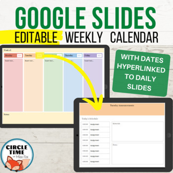 Preview of Online Student Planner, Virtual School Google Slides Templates Daily Assignments
