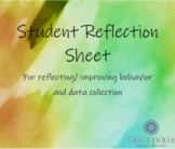 Online Student Reflection Sheet