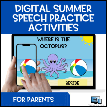 Preview of Online Summer Speech Therapy Practice Activities for Preschool