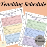 Online Teaching Organizer/ Daily Schedule