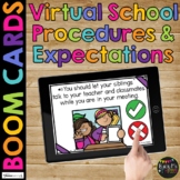 Online Virtual School Expectations and Rules BOOM CARDS™ D