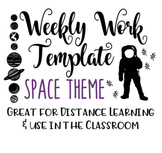 Online Weekly Work Template- Space Theme
