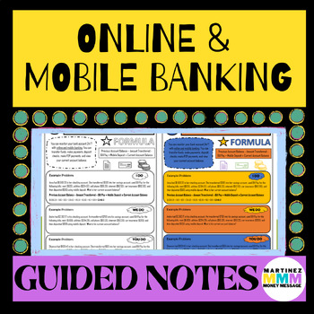 Preview of Online and Mobile Banking Financial Math Guided Notes