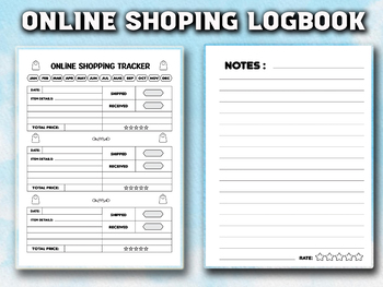 Preview of Online shoping logbook