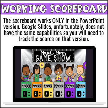 Mardi Gras digital game - Powerpoint, Google drive, PDF