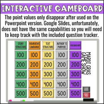 Mardi Gras digital game - Powerpoint, Google drive, PDF