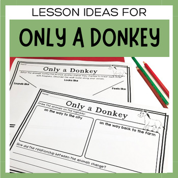 Preview of Only A Donkey Book Companion | Anzac Day Print & Go Worksheets & Activities