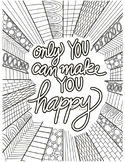 Only You Can Make You Happy Coloring Page