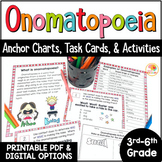 Onomatopoeia Activity Worksheets and Task Cards with Digit