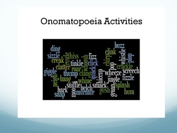 Preview of Onomatopoeia Activities