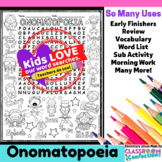 Onomatopoeia Activity : Word Search : Early Finishers : Mo