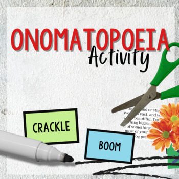 Preview of Onomatopoeia Activity for Middle School