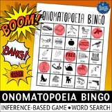 Onomatopoeia Bingo Game and Word Search