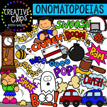 Preview of Onomatopoeia Clipart {Creative Clips Digital Clipart}