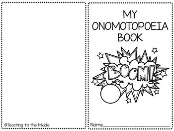 Onomatopoeia Coloring Book Figurative Language