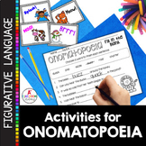 Onomatopoeia Figurative Language Activity Worksheets & Poster