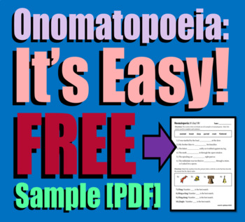Preview of Onomatopoeia: It's Easy! (Free Sample Worksheet)