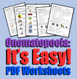 Onomatopoeia: It's Easy! (Worksheets)