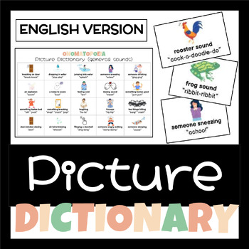 Preview of Onomatopoeia Picture Dictionary | English | Figurative Language Resource