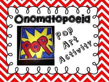 Preview of Onomatopoeia Pop Art Activity FREEBIE figurative language