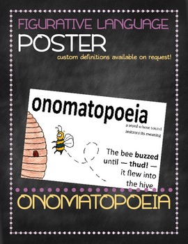 Preview of Figurative language poster: Onomatopoeia